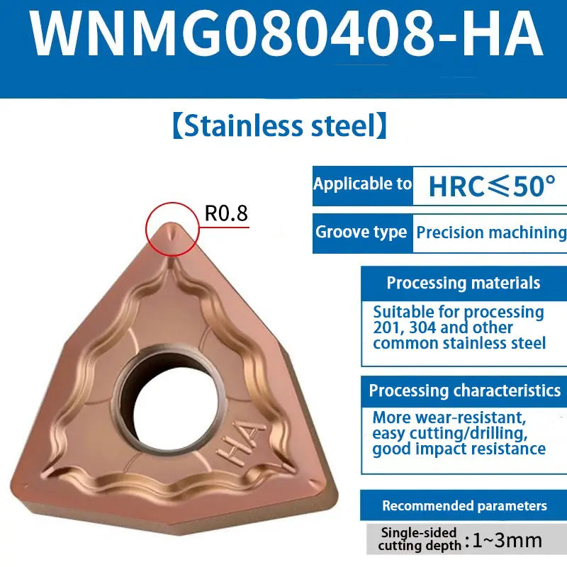 72-WNMG080404/08 Peach-shaped external turning tool head Shandong Denso Pricision Tools Co.,Ltd.